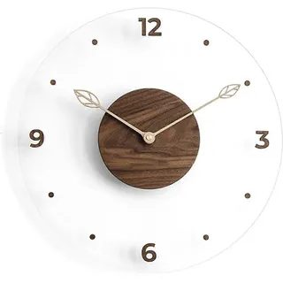 Schlichte, Transparente Skandinavische Wanduhr Fürs Wohnzimmer (siehe Foto)