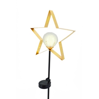 ABC Home Garden Weihnachtlicher Gartenstecker Stern | LED | Solarpanel | Lichtsensor | 91 cm H