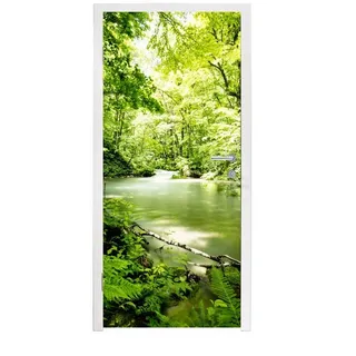 MuchoWow Türtapete Fluss Oirase in Japan, Matt, bedruckt, (1 St), Türfolie Selbstklebend, Türtapete, Türdeko Poster, 95x235 cm bunt 95 m x 235 m