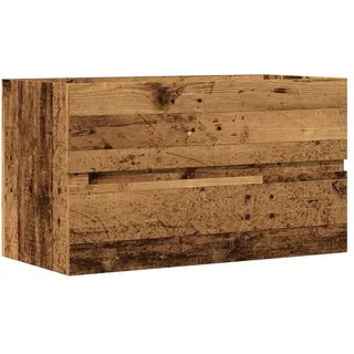 vidaXL Waschbeckenunterschrank Altholz-Optik 90x38,5x45 Holzwerkstoff