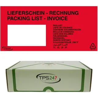 TPS247 Lieferscheintaschen - Dokumenttaschen DIN Lang rot selbstklebend (25)
