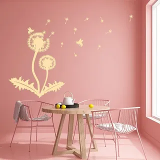 Decords Wandtattoo – Pusteblumen mit fliegenden Samen, 99 x 69 cm