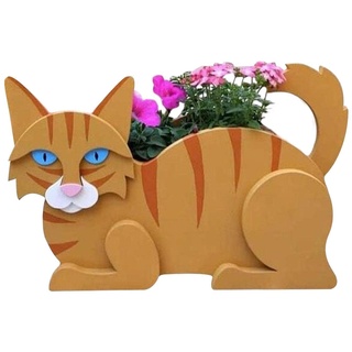 haoshuo Blumenkasten für Katzen, Blumenkasten für Katzen, Blumenkasten aus Holz für Katzen, Sukkulenten für Tiere, Blumenkasten für Katzen, Geschenk