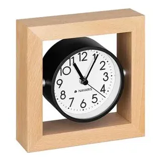 Navaris Tischuhr 54473.24.02 Quarzuhr, Analog Hellbraun