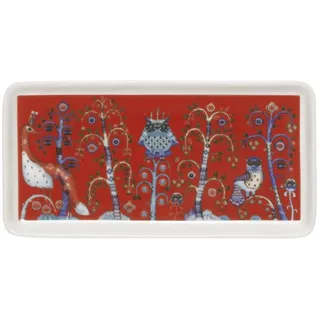 Iittala Taika Teller rechteckig, Teller, Rot