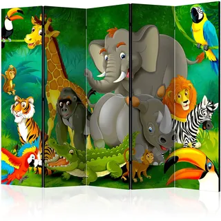 murando - Paravent Raumteiler Innen für Kinder 225x172 cm einseitig auf Vlies-Leinwand Bedruckt Trennwand Spanische Wand Sichtschutz Raumtrenner Home Office Kinderzimmer e-B-0007-z-c