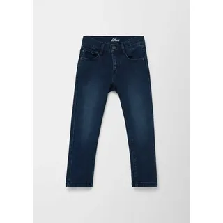 s.Oliver 5-Pocket-Jeans Jeans Pelle / Regular Fit / Mid Rise / Straight Leg / Used-Look Kontrastnähte blau 92/REG