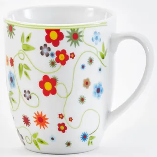 VAN WELL Vario Flower Kaffeetasse 0,3 l Bunt 6 St.