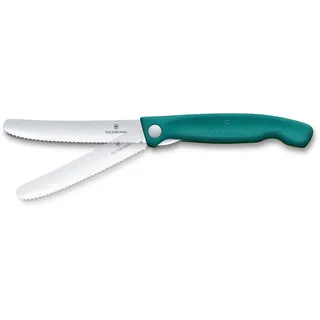 Victorinox Swiss Classic Frühstücksmesser 1 Stück 11,5 cm grün/silber Wellenschliff