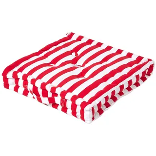 Homescapes Sitzkissen Breite 40 x 40 cm Rot
