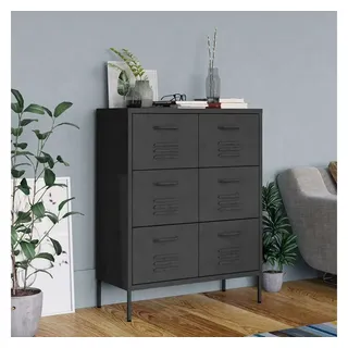 vidaXL Schubladenschrank 80 x 101,5 x 35 cm Anthrazit