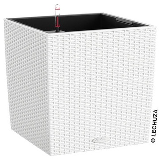 LECHUZA® Kunststoff-Topf Cube Cottage, quadratisch, Weiß