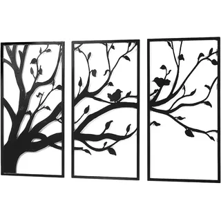 Kobolo Baum Metall 3-teilig Schwarz