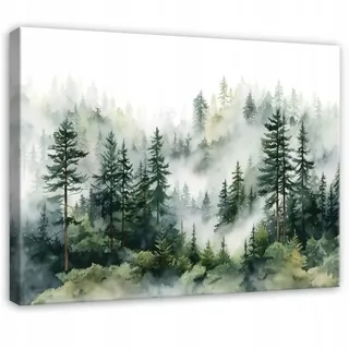 WALLARENA Leinwandbild Wald in Grün | Gr.: 40 x 30 cm