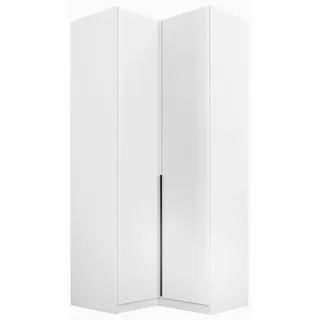 Rauch Möbel Eckkleiderschrank Rauch Alabama, Weiß, Dunkelgrau, Holzwerkstoff, 7 Fächer, 100x229x102 cm, Made in Germany, Blauer Engel, Goldenes M, BQ - Bündnis für Qualität, Schlafzimmer, Kleiderschränke, Eckschränke