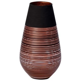 Villeroy & Boch Manufacture Swirl große Soliflor-Vase, 18 cm, Kristallglas, bronze, schwarz