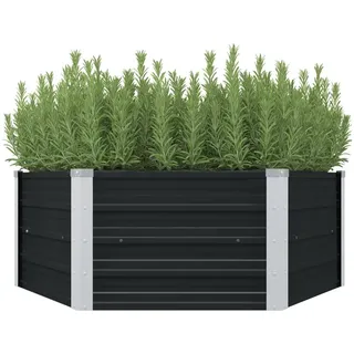 vidaXL Hochbeet 129 x 129 x 45 cm Anthrazit