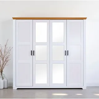 Interlink Drehtürenschrank Maluno 215,6 x 208 x 64 cm Weiß