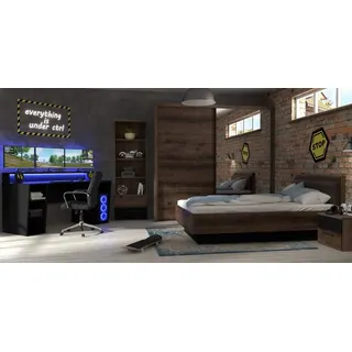 Jugendzimmer Tezaur "Jacky" Gaming Zimmer Komplett Set, 5-teilig