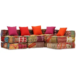 vidaXL Modulares Sofa Pouf 200 x 132 x 58 cm Patchwork