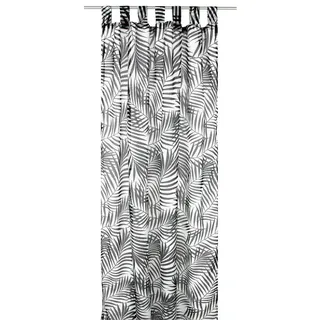 Arsvita Gardine 140x245cm Voile mit Druck Black&White Schlaufenschal