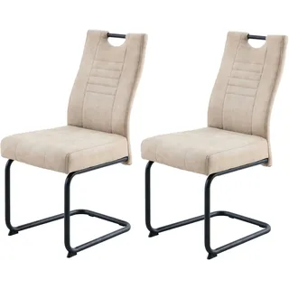 OTTO home Freischwinger Altona (Set, 2 St), Federkern und Griff, 140 Kg Belastbarkeit, 2er und 6er Set beige