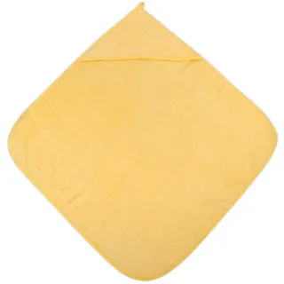 Lorelli Baby-Badehandtuch 80 x 80 cm, Kapuzenhandtuch, Badetuch, ab Geburt gelb