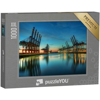 puzzleYOU Puzzle Containerterminal Burchardkai im Hamburger Hafen, 1000 Puzzleteile, puzzleYOU-Kollektionen Deutsche Städte
