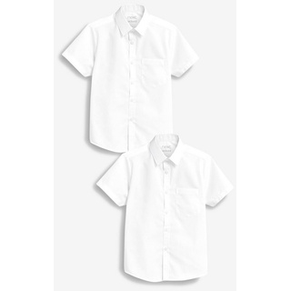 Next Kurzarmhemd Kurzarmhemden mit Klettverschluss, 2er-Pack (2-tlg) weiß 122 (7 J.)