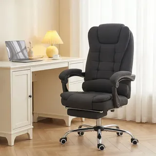 Vinsetto Bürostuhl Kunststoff Schwarz