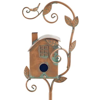 HEITIGN Vogelhaus aus Metall mit Ständer, ideal für eine Vielzahl von Vögeln, Kunst Vogelhäuschen Gartendekoration (10341663)