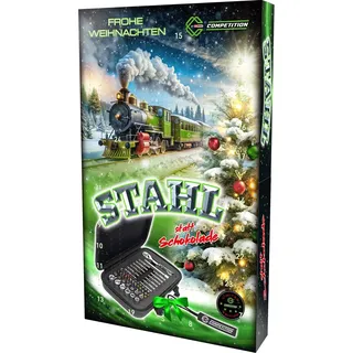 COMPETITION 899.1100 Werkzeug-Adventskalender (Powered by KS TOOLS) | Weihnachten, Stahl statt Schokolade, 51-tlg. Mini-Bit-Stecknuss-Satz, Schlüsselanhänger, Profi-Qualität für den Heimwerker
