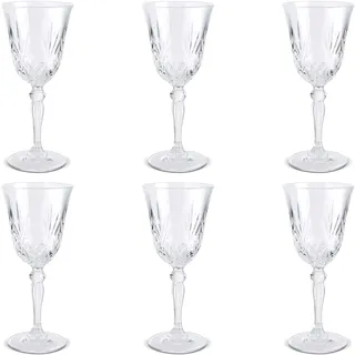Peill+Putzler Germany 6er Set Weinkelche, 240 ml Volumen, Stabiler Fuß, Kristallgläser mit einem schlichten Design, Weingläser für Wasser, Saft & Cocktail, Trinkgläser