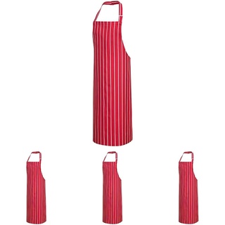 Portwest Fleischer-Schürze, Größe: Einheitsgröße, Farbe: Rot/Weiß, S839RWR (Packung mit 4)
