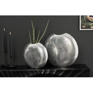 riess-ambiente Tischvase ORIENTAL 44cm silber (Set, 2 St), Deko · Blumen · Hammerschlag Design · Metall silberfarben