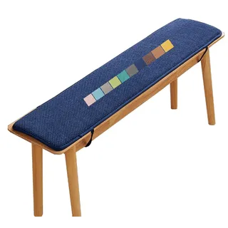 Stuhlkissen Balkon, Rutschfestes Bankkissen Outdoor, Bankauflage, Sitzkissen Auto, Sitzpolster Indoor, Gartenbank Kissen Sitzauflage Bank für Garten Terrasse Schaukel BüRostuhl(Deep Blue e,200x40 cm 7