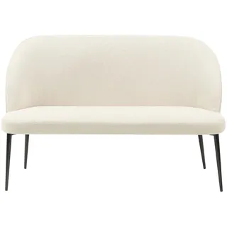 Beliani 2-Sitzer-Küchensofa, Beige, Schwarz, Textil, 130x85x49 cm, Wohnzimmer, Sofas & Couches, Sofas, 2-Sitzer Sofas