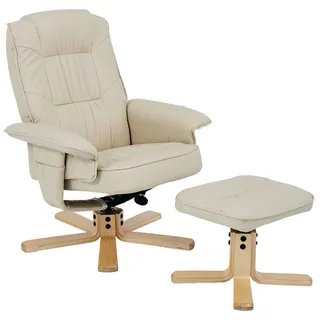 Idimex Charly Kunstleder 76 x 92 x 96 cm  braun inkl. Hocker