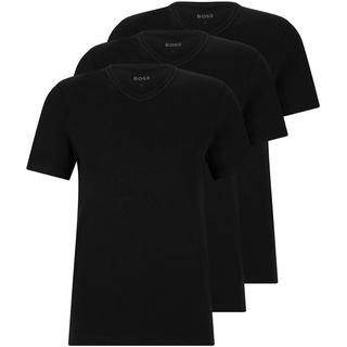 BOSS Herren V-Neck T-Shirt, 3er Pack Classic, Black, XXL