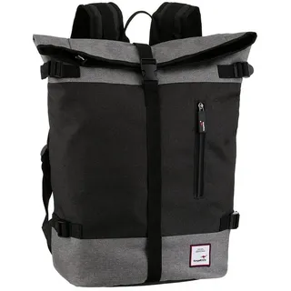 KangaROOS Cityrucksack, mit modischem Roll Top schwarz