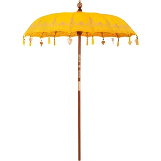 vidaXL Balinesischer Sonnenschirm 185 x 185 cm Gelb