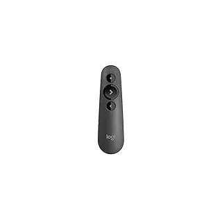 Logitech R500 Presenter, Kabellose Bluetooth und 2.4 GHz Verbindung via USB-Empfänger, Roter Laserpointer, 20m Reichweite, 3 Tasten, PC/Mac/Android/iOS - Graphite/Schwarz