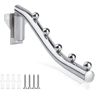 Kleiderhaken Klappbar Metall, Klappbar Wand Kleiderlüfter, Wandmontage Kleiderhaken Kleiderhalter mit Schwenkarmhalter Edelstahl Garderobenhaken Faltender Wand Kleiderständer Schrank-Aufbewahrungs