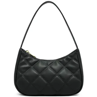 CYHTWSDJ Damen Shoulder Bags for Women, Cute Handbag Mini Clutch Purse with Zipper Closure Hobo Tote Handtasche, Schwarz Lg - L