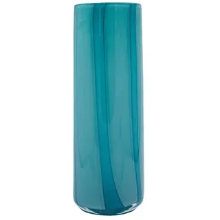 Vase Kinky 32 cm Glas Blau, Grün Petrol L (Large)