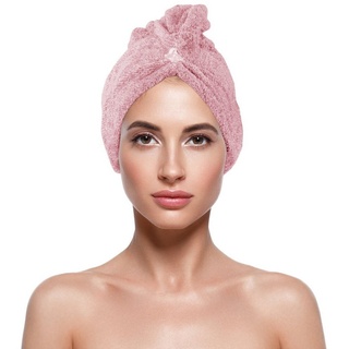Bestlivings Saunatuch Haarturban (One Size) 25x65cm, Handtuch Haare Turban Haarhandtuch Schnelltrocknend rosa