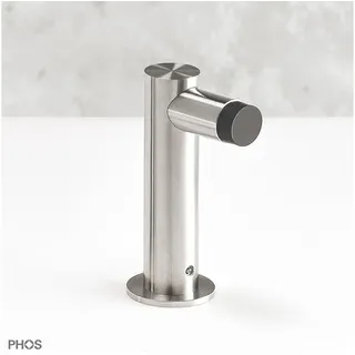 PHOS Design Türstopper in L-Form aus Edelstahl, Boden-Türstopper und Decken-Türstopper 10.3 cm