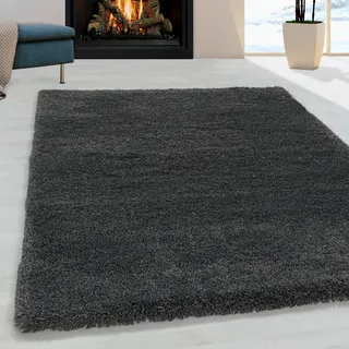 Ayyildiz Fluffy 3500 Hochflorteppich 140 x 200 cm grau