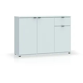 Kommode Schrank Sideboard GINNY III Dekor Hellgrau 3 Türen 1 Schub B120xH82xT34