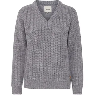 Oxmo Strickpullover grau L